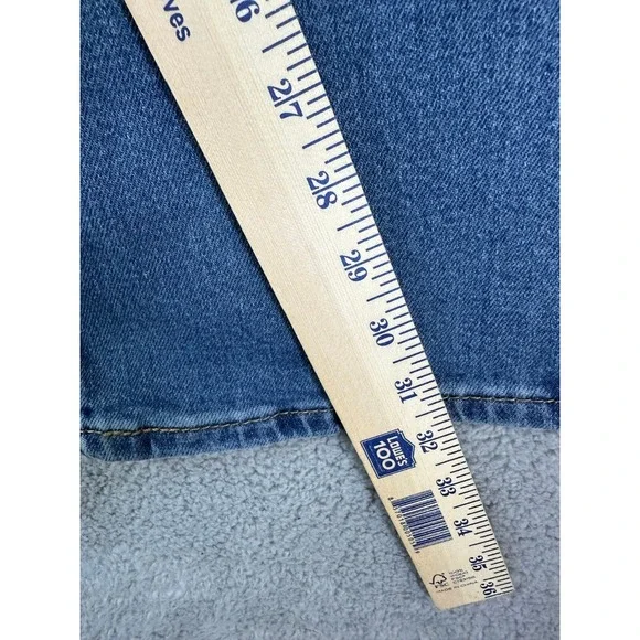 Levis 505 Jeans Men 36x32 Blue Straight Leg Regular Fit Denim Stretch New
